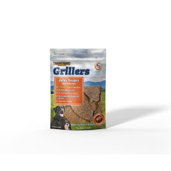 Savory Prime Savory Prime Grillers Chicken Jerky Tenders Grain Free Chews For Dogs 8 oz 1 pk 560 - main
